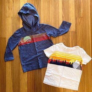 Hanna Andersson 80's style Toddler Hoodie and T Bundle